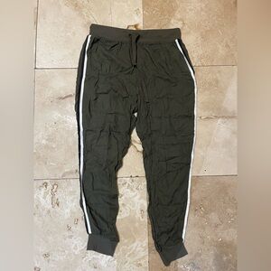 Rewash Olive Joggers with White Stripes
